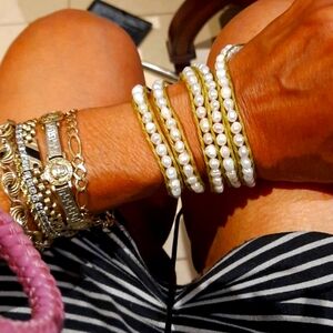 AUTHENTIC GENUINE FRESHWATER PEARL 36" MULTI STRAND BRACELET OR NECKLACE BALI